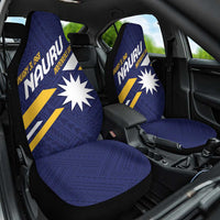 Happy Nauru Independence Day Car Seat Cover Polynesian Pattern LT05 One Size Blue - Polynesian Pride