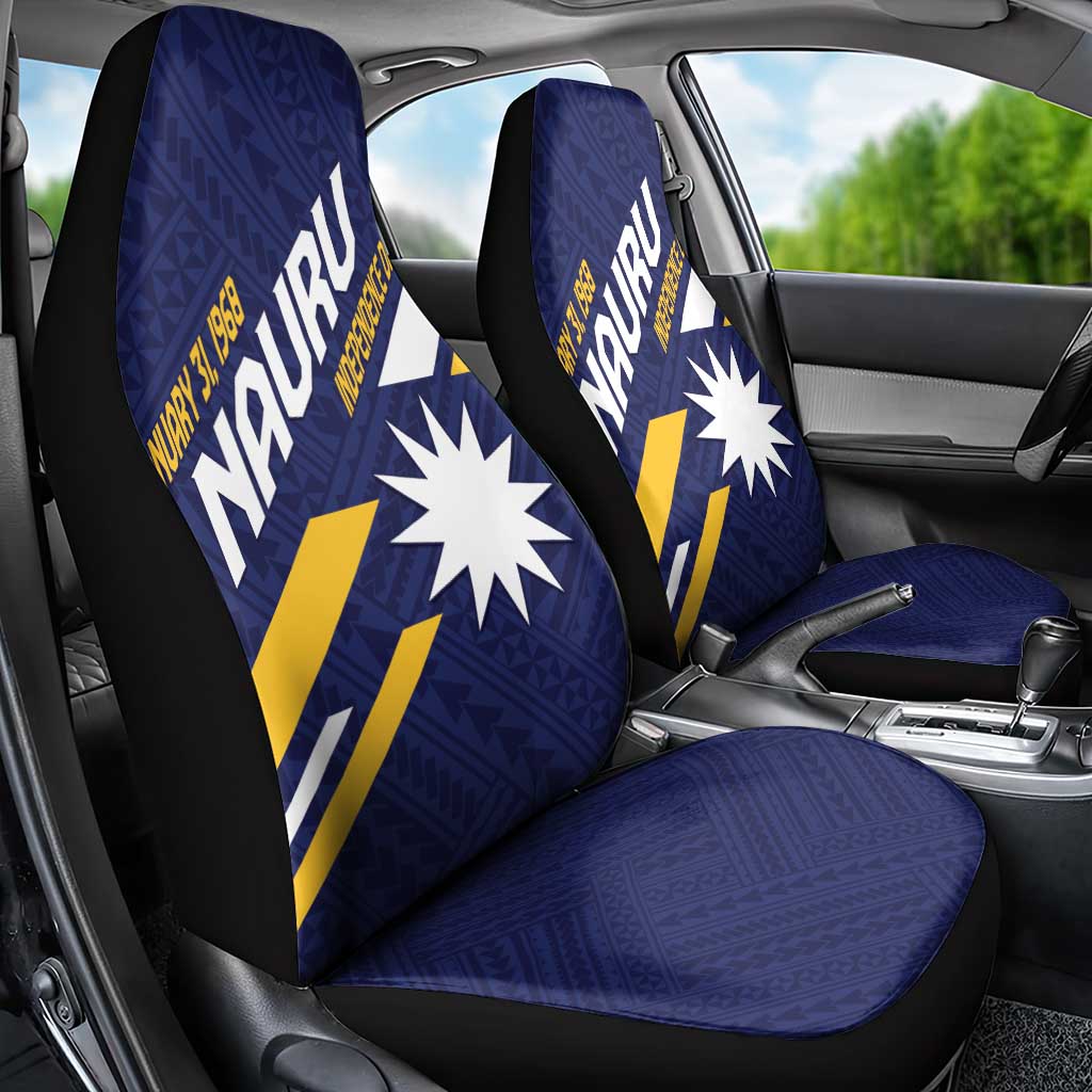 Happy Nauru Independence Day Car Seat Cover Polynesian Pattern LT05 - Polynesian Pride
