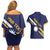 Personalised Happy Nauru Independence Day Couples Matching Off Shoulder Short Dress and Hawaiian Shirt Polynesian Pattern