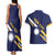 Personalised Happy Nauru Independence Day Couples Matching Tank Maxi Dress and Hawaiian Shirt Polynesian Pattern