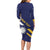 Personalised Happy Nauru Independence Day Family Matching Long Sleeve Bodycon Dress and Hawaiian Shirt Polynesian Pattern