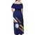 Personalised Happy Nauru Independence Day Family Matching Off Shoulder Maxi Dress and Hawaiian Shirt Polynesian Pattern