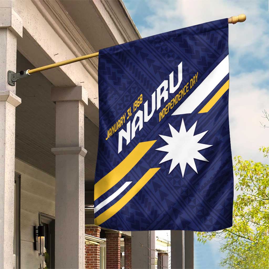 Happy Nauru Independence Day Garden Flag Polynesian Pattern LT05 House Flag Blue - Polynesian Pride
