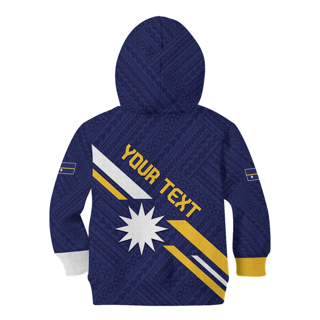 Personalised Happy Nauru Independence Day Kid Hoodie Polynesian Pattern LT05 - Polynesian Pride