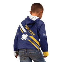Personalised Happy Nauru Independence Day Kid Hoodie Polynesian Pattern LT05 - Polynesian Pride