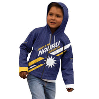 Personalised Happy Nauru Independence Day Kid Hoodie Polynesian Pattern LT05 - Polynesian Pride
