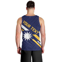 Personalised Happy Nauru Independence Day Men Tank Top Polynesian Pattern LT05 - Polynesian Pride