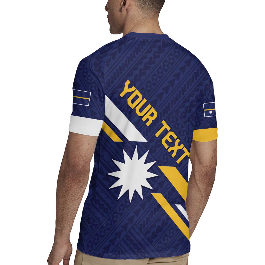 Personalised Happy Nauru Independence Day Rugby Jersey Polynesian Pattern LT05 - Polynesian Pride