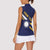 Personalised Happy Nauru Independence Day Women Sleeveless Polo Shirt Polynesian Pattern