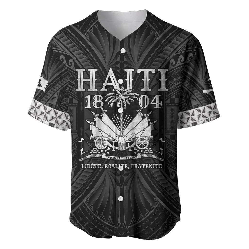 Haiti 1804 Baseball Jersey Polynesian Silver Neg Maron