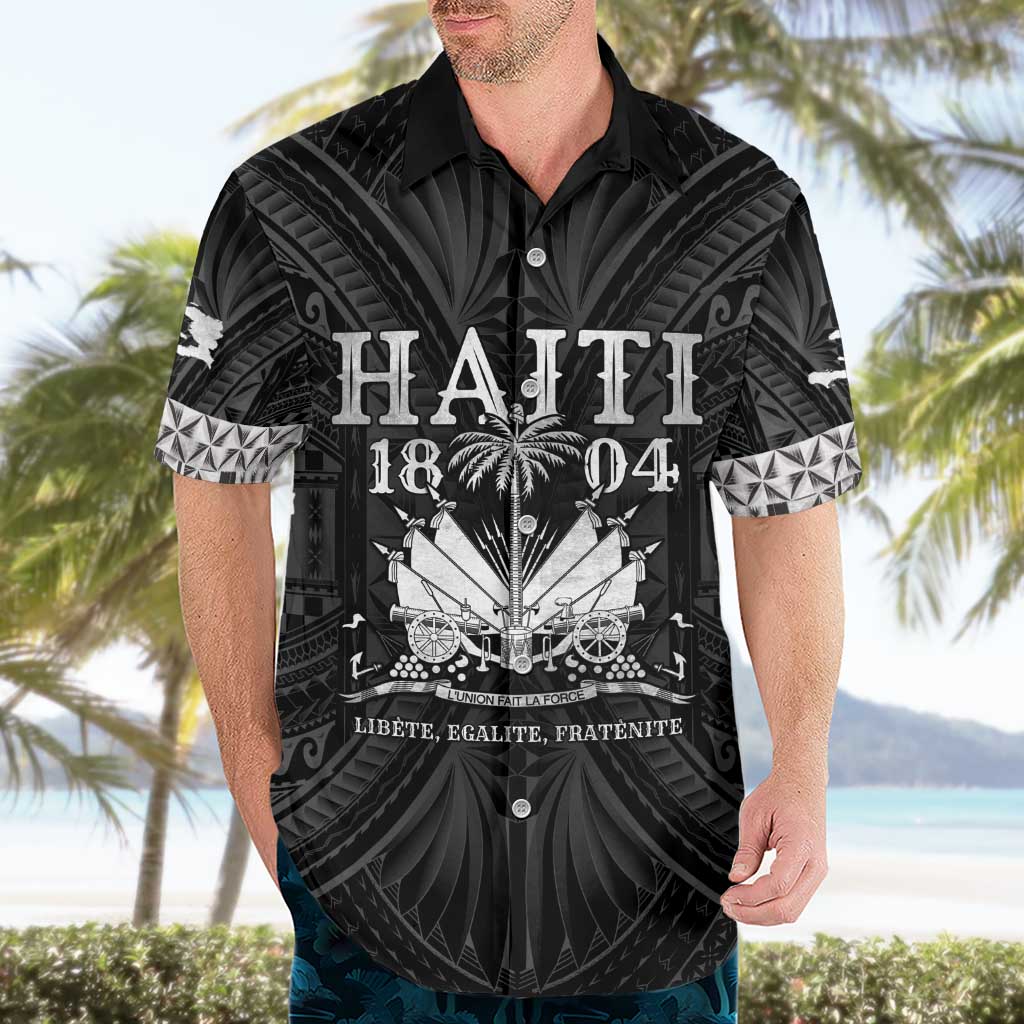 Haiti 1804 Hawaiian Shirt Polynesian Silver Neg Maron LT05 - Polynesian Pride