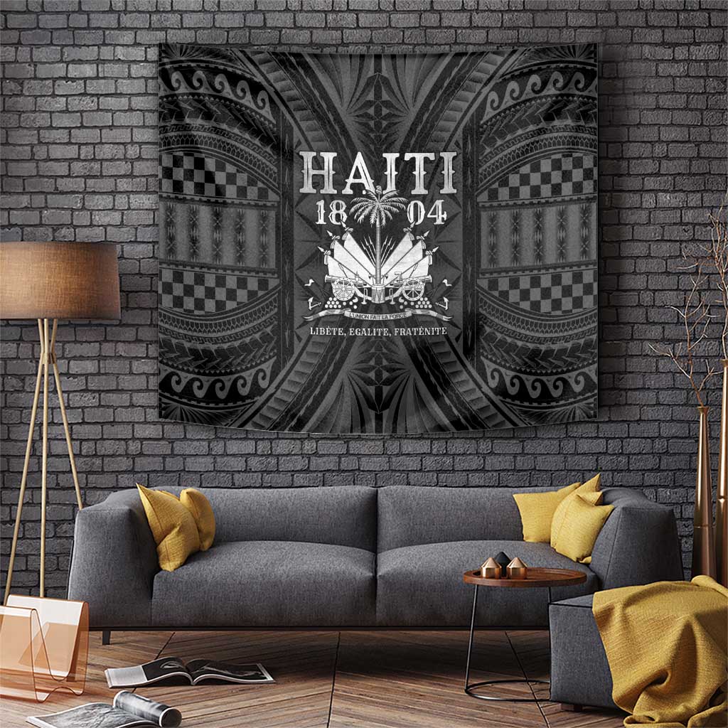 Haiti 1804 Tapestry Polynesian Silver Neg Maron LT05 Silver - Polynesian Pride