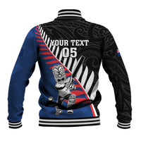 Custom New Zealand Auckland Cricket Baseball Jacket With Maori Pattern LT05 - Polynesian Pride