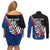 Custom New Zealand Auckland Cricket Couples Matching Off Shoulder Short Dress and Long Sleeve Button Shirt With Maori Pattern