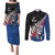 Custom New Zealand Auckland Cricket Couples Matching Puletasi and Long Sleeve Button Shirt With Maori Pattern