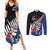 Custom New Zealand Auckland Cricket Couples Matching Summer Maxi Dress and Long Sleeve Button Shirt With Maori Pattern