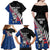 Custom New Zealand Auckland Cricket Family Matching Off Shoulder Maxi Dress and Hawaiian Shirt With Maori Pattern