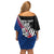 Custom New Zealand Auckland Cricket Family Matching Off Shoulder Short Dress and Hawaiian Shirt With Maori Pattern