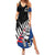 Custom New Zealand Auckland Cricket Family Matching Summer Maxi Dress and Hawaiian Shirt With Maori Pattern