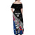 Custom New Zealand Auckland Cricket Off Shoulder Maxi Dress With Maori Pattern