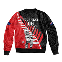 Custom New Zealand Canterbury Cricket Bomber Jacket With Maori Pattern LT05 - Polynesian Pride