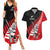 Custom New Zealand Canterbury Cricket Couples Matching Summer Maxi Dress and Hawaiian Shirt With Maori Pattern