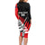 Custom New Zealand Canterbury Cricket Family Matching Long Sleeve Bodycon Dress and Hawaiian Shirt With Maori Pattern