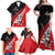 Custom New Zealand Canterbury Cricket Family Matching Off Shoulder Maxi Dress and Hawaiian Shirt With Maori Pattern