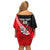 Custom New Zealand Canterbury Cricket Family Matching Off Shoulder Short Dress and Hawaiian Shirt With Maori Pattern