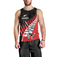 Custom New Zealand Canterbury Cricket Men Tank Top With Maori Pattern LT05 - Polynesian Pride