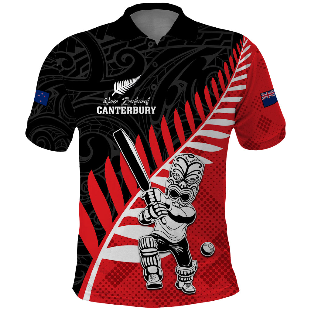 Custom New Zealand Canterbury Cricket Polo Shirt With Maori Pattern