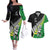 Custom New Zealand Central Districts Cricket Couples Matching Off The Shoulder Long Sleeve Dress and Hawaiian Shirt With Maori Pattern