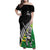 Custom New Zealand Central Districts Cricket Family Matching Off Shoulder Maxi Dress and Hawaiian Shirt With Maori Pattern