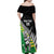 Custom New Zealand Central Districts Cricket Family Matching Off Shoulder Maxi Dress and Hawaiian Shirt With Maori Pattern