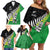 Custom New Zealand Central Districts Cricket Family Matching Off Shoulder Short Dress and Hawaiian Shirt With Maori Pattern