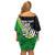 Custom New Zealand Central Districts Cricket Family Matching Off Shoulder Short Dress and Hawaiian Shirt With Maori Pattern