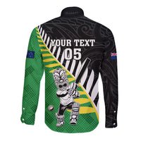 Custom New Zealand Central Districts Cricket Long Sleeve Button Shirt With Maori Pattern LT05 - Polynesian Pride