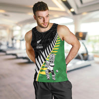 Custom New Zealand Central Districts Cricket Men Tank Top With Maori Pattern LT05 Green - Polynesian Pride