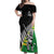 Custom New Zealand Central Districts Cricket Off Shoulder Maxi Dress With Maori Pattern