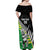 Custom New Zealand Central Districts Cricket Off Shoulder Maxi Dress With Maori Pattern