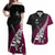 Custom New Zealand Northern Districts Cricket Couples Matching Off Shoulder Maxi Dress and Hawaiian Shirt With Maori Pattern