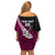 Custom New Zealand Northern Districts Cricket Family Matching Off Shoulder Short Dress and Hawaiian Shirt With Maori Pattern