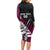 Custom New Zealand Northern Districts Cricket Long Sleeve Bodycon Dress With Maori Pattern