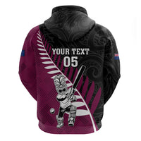 Custom New Zealand Northern Districts Cricket Zip Hoodie With Maori Pattern LT05 - Polynesian Pride
