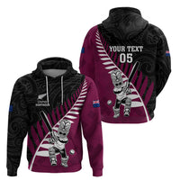 Custom New Zealand Northern Districts Cricket Zip Hoodie With Maori Pattern LT05 - Polynesian Pride