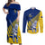 Custom New Zealand Otago Cricket Couples Matching Off Shoulder Maxi Dress and Long Sleeve Button Shirt With Maori Pattern