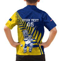 Custom New Zealand Otago Cricket Kid Hawaiian Shirt With Maori Pattern LT05 - Polynesian Pride