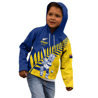 Custom New Zealand Otago Cricket Kid Hoodie With Maori Pattern LT05 - Polynesian Pride