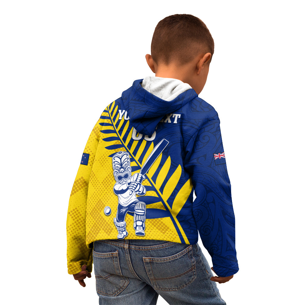Custom New Zealand Otago Cricket Kid Hoodie With Maori Pattern LT05 - Polynesian Pride