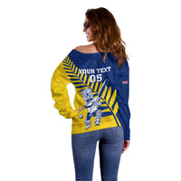 Custom New Zealand Otago Cricket Off Shoulder Sweater With Maori Pattern LT05 - Polynesian Pride